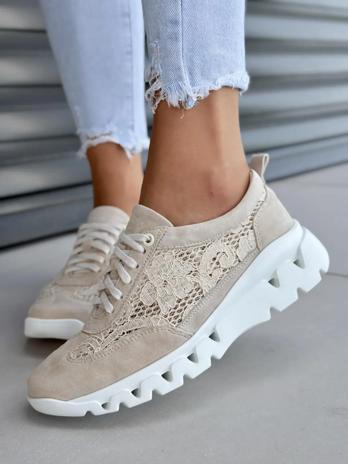 Sneakersy damskie OLEKSY ze skóry naturalnej Polskiej produkcji