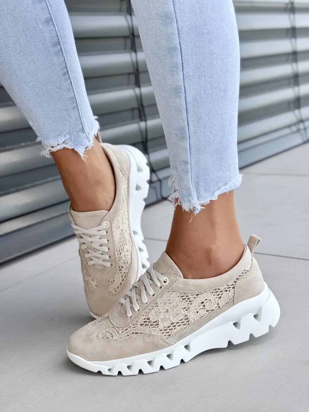 Sneakersy damskie OLEKSY ze skóry naturalnej Polskiej produkcji