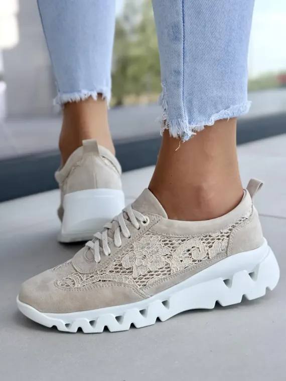 Sneakersy damskie OLEKSY ze skóry naturalnej Polskiej produkcji