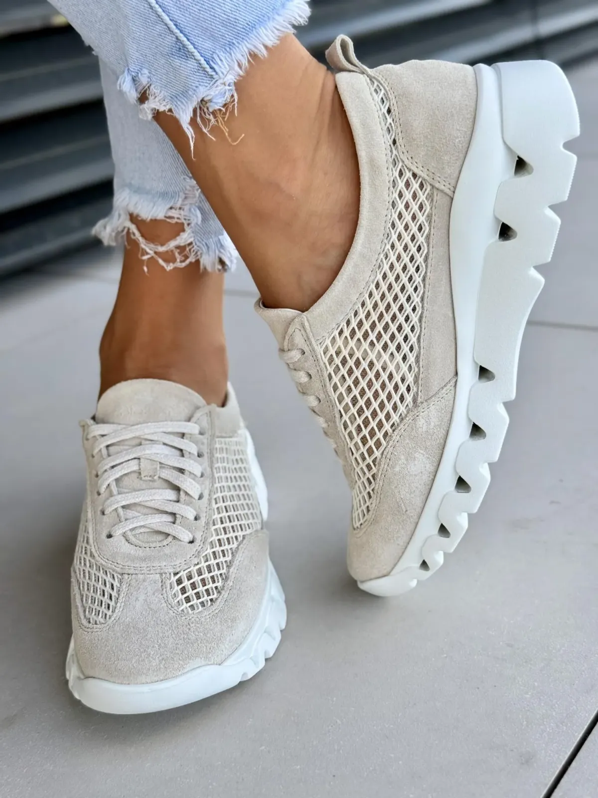 Sneakersy damskie OLEKSY ze skóry naturalnej Polskiej produkcji