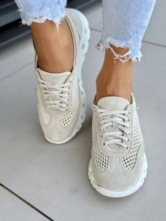 Sneakersy damskie OLEKSY ze skóry naturalnej Polskiej produkcji