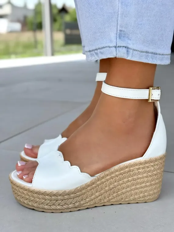 Sandałki damskie OLEKSY ze skóry naturalnej Polskiej produkcji