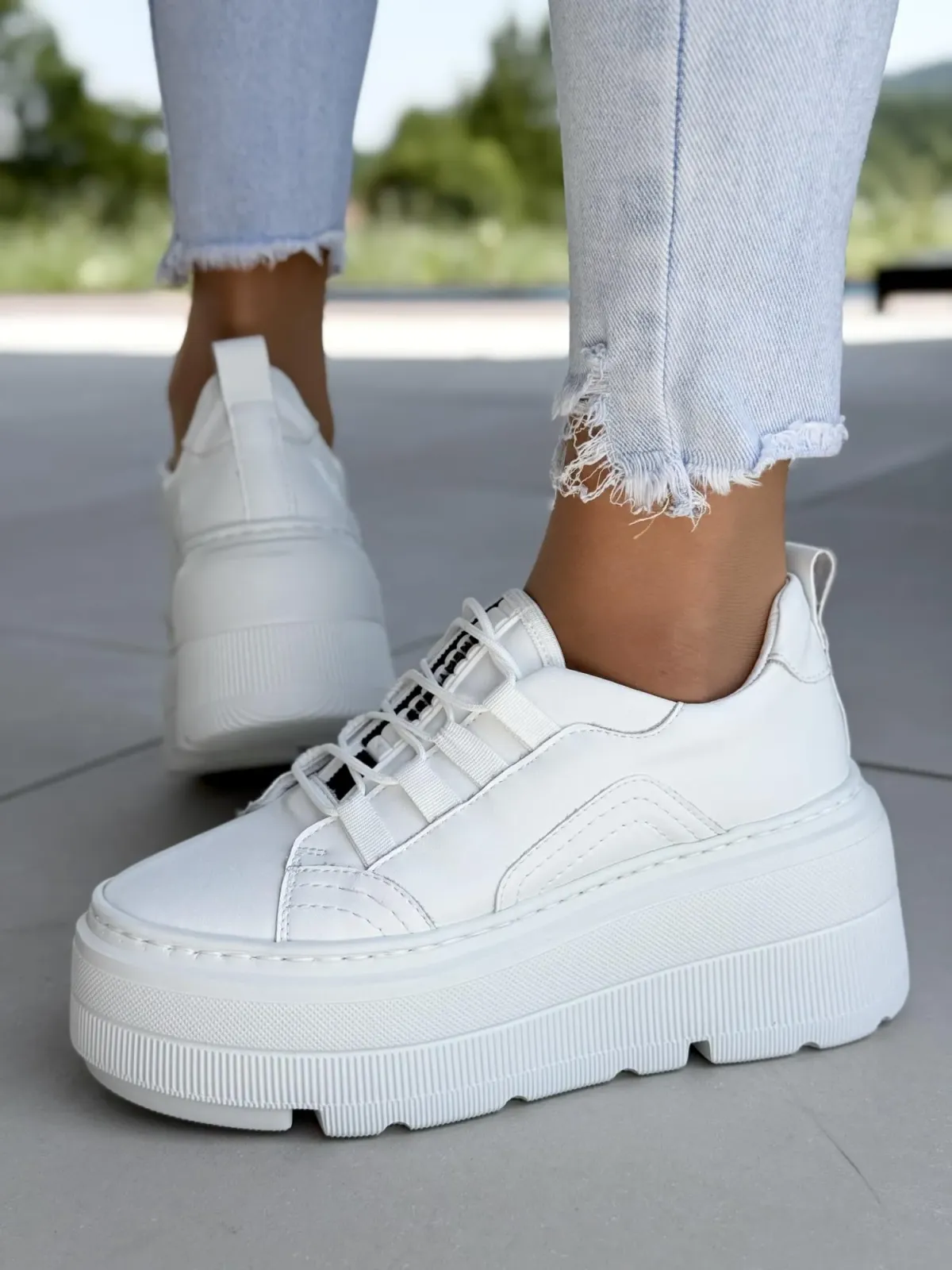 Sneakersy damskie OLEKSY ze skóry naturalnej Polskiej produkcji