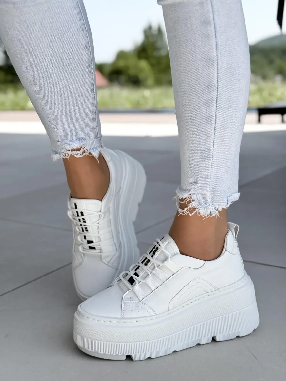 Sneakersy damskie OLEKSY ze skóry naturalnej Polskiej produkcji