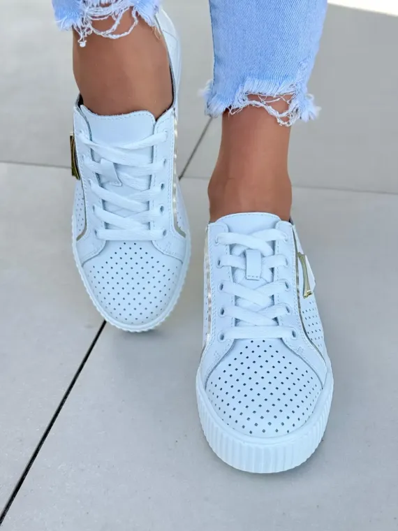 Sneakersy damskie ze skóry naturalnej