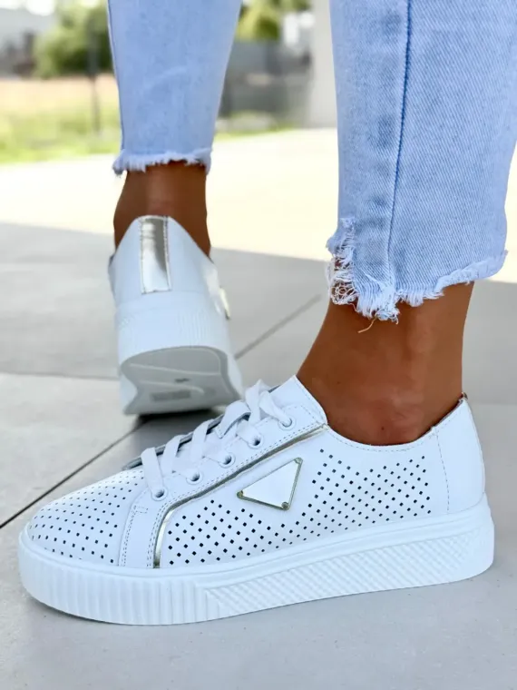 Sneakersy damskie ze skóry naturalnej