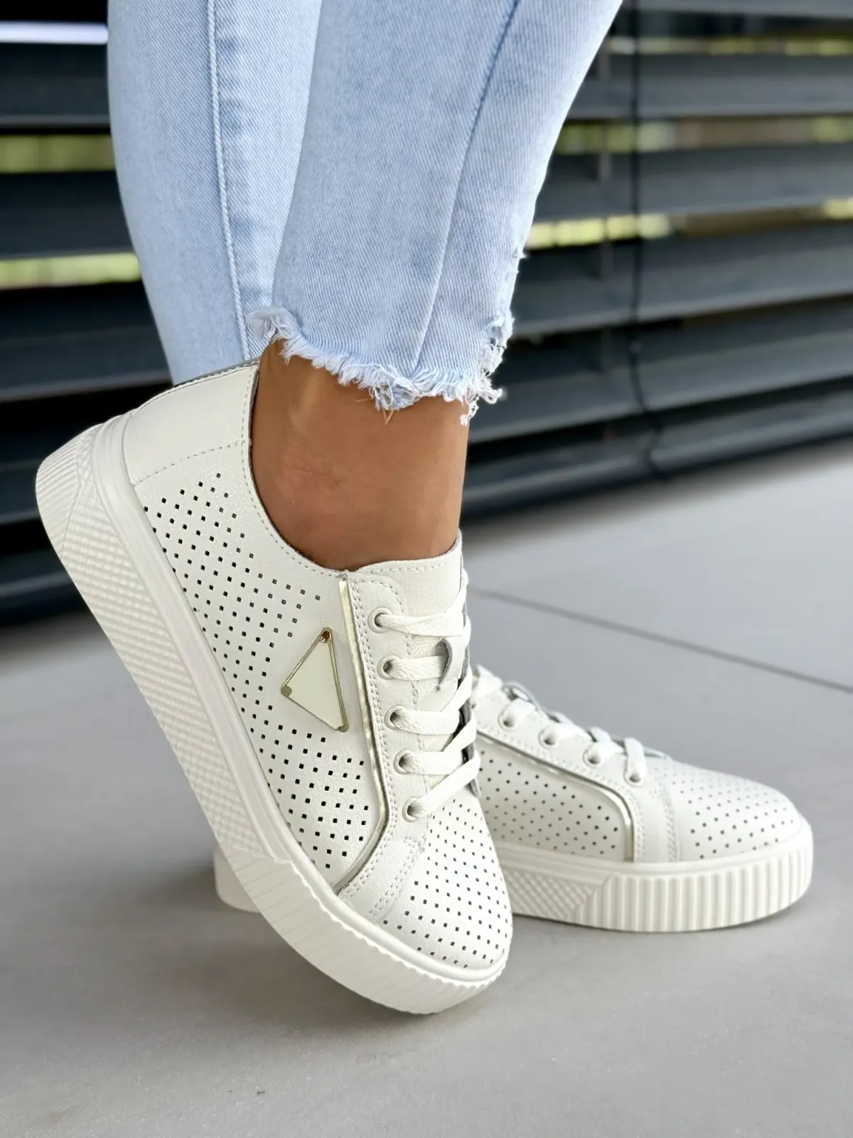 Sneakersy damskie ze skóry naturalnej