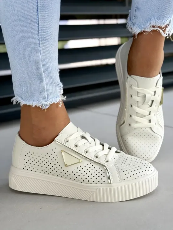 Sneakersy damskie ze skóry naturalnej