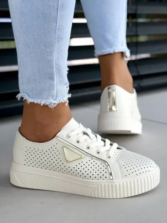 Sneakersy damskie ze skóry naturalnej