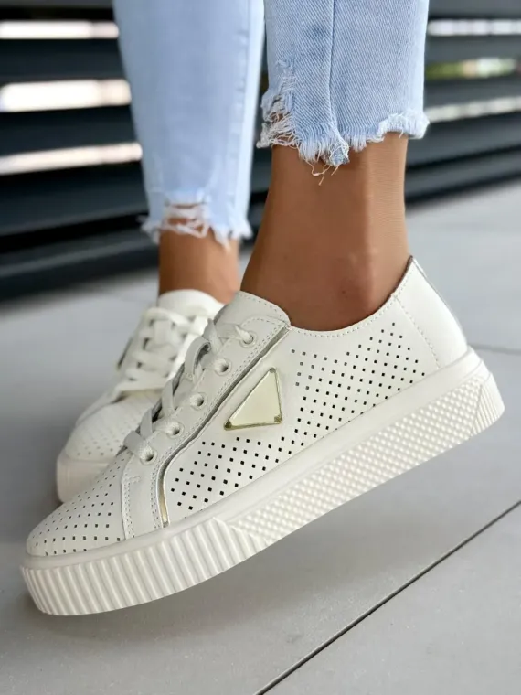 Sneakersy damskie ze skóry naturalnej