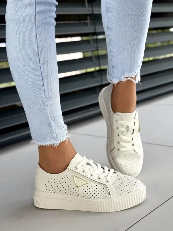 Sneakersy damskie ze skóry naturalnej