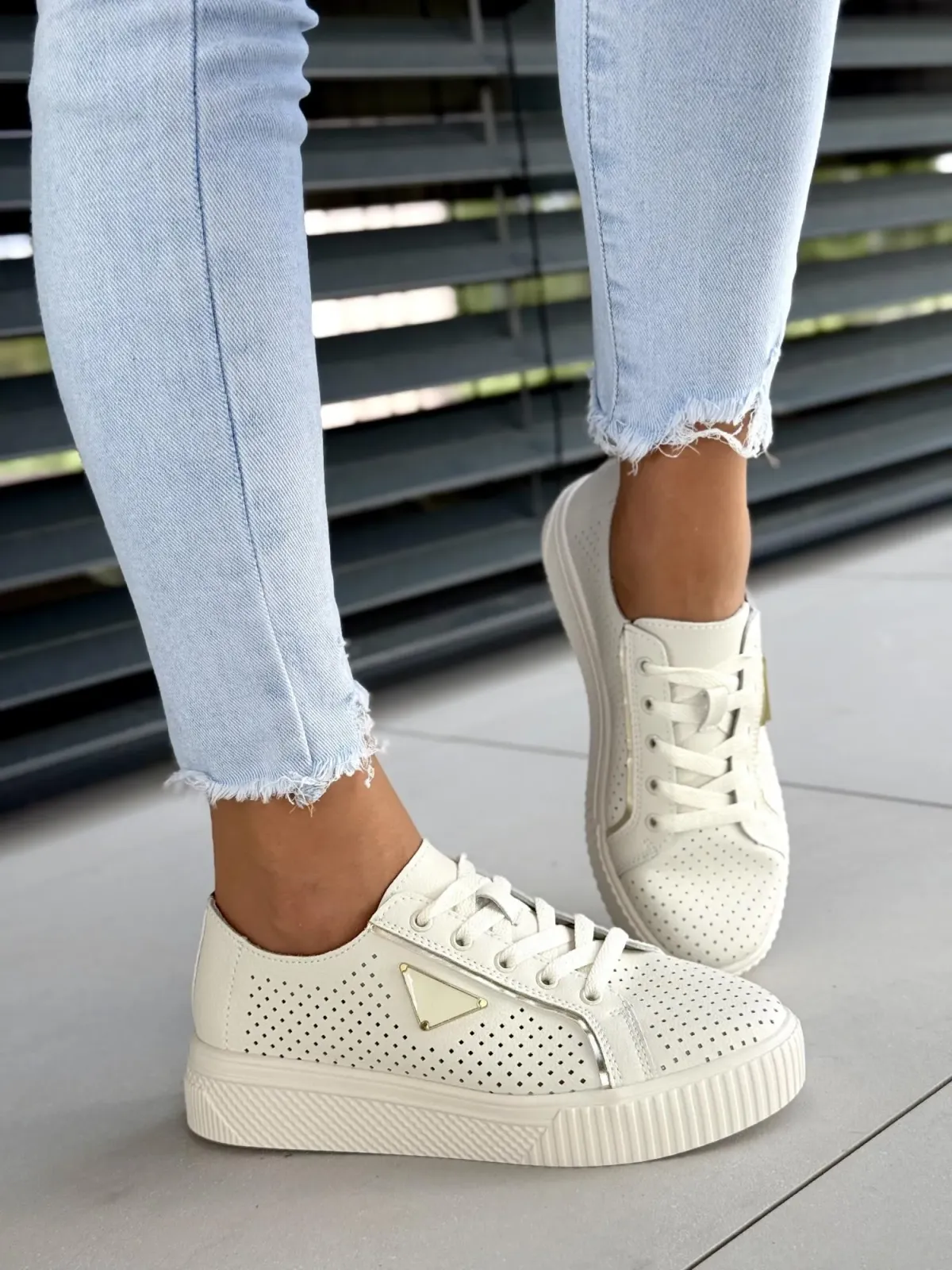 Sneakersy damskie ze skóry naturalnej