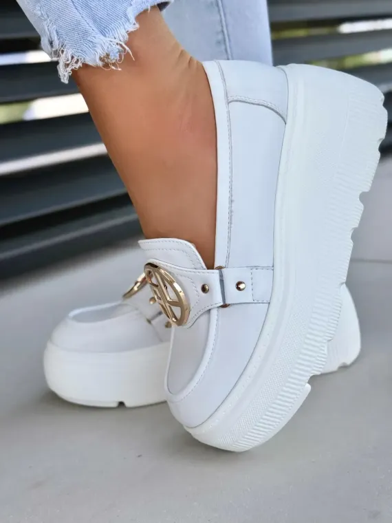 Sneakersy damskie ze skóry naturalnej