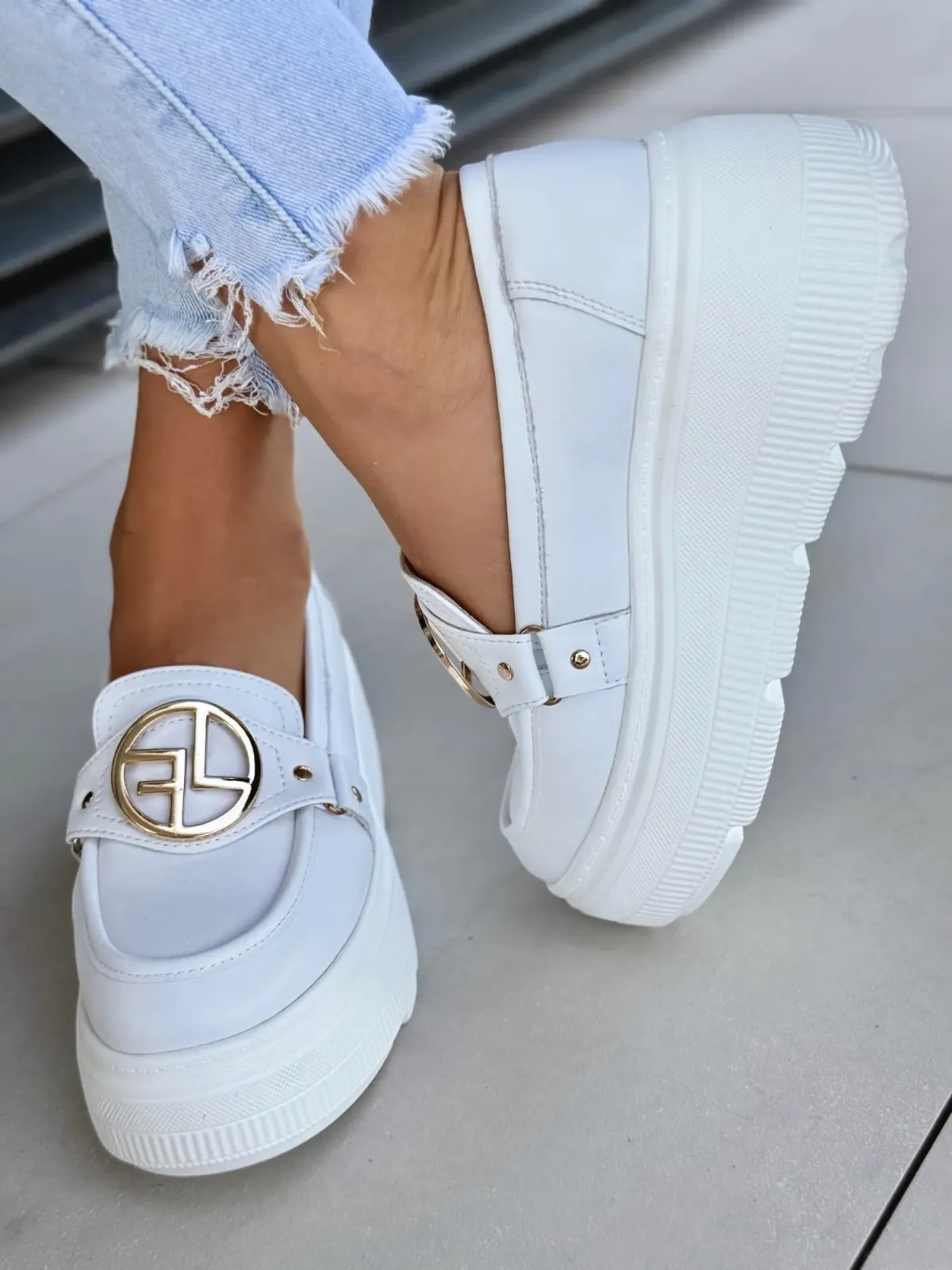 Sneakersy damskie ze skóry naturalnej