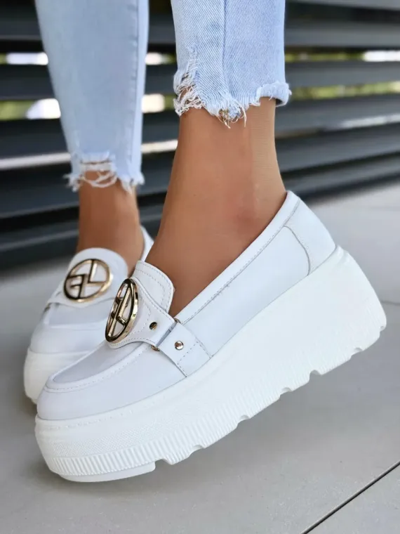 Sneakersy damskie ze skóry naturalnej