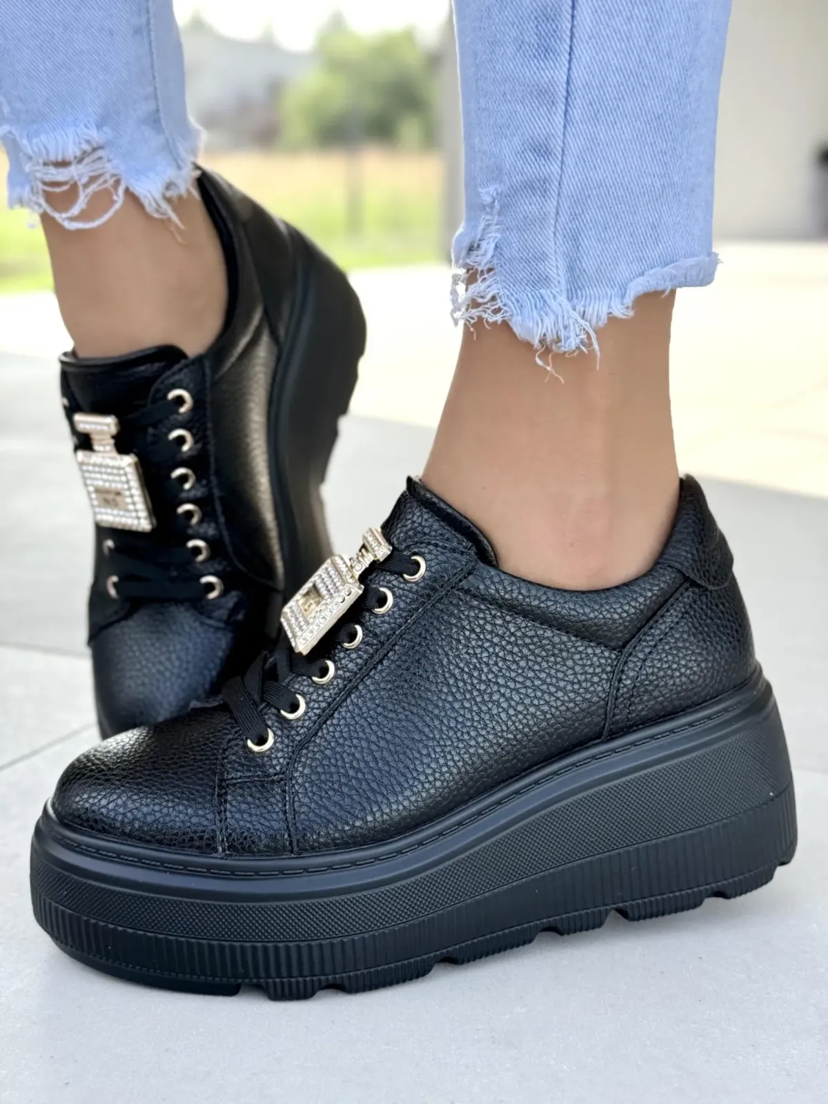 Sneakersy damskie ze skóry naturalnej