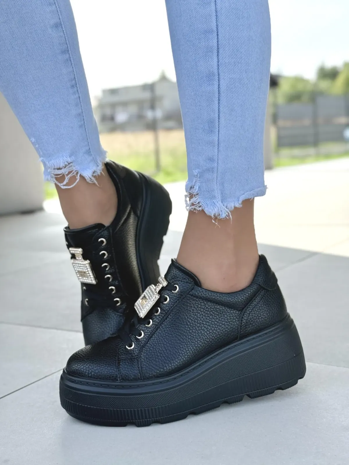 Sneakersy damskie ze skóry naturalnej