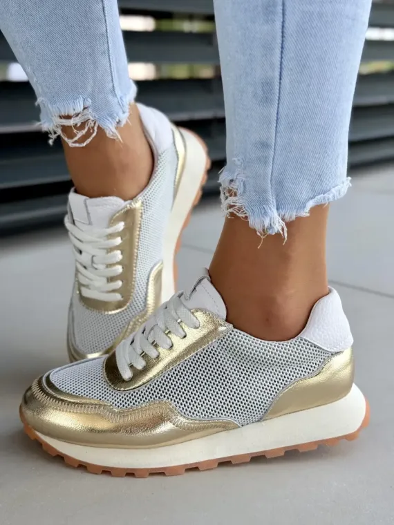 Sneakersy damskie ze skóry naturalnej