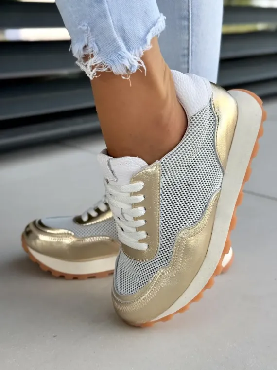 Sneakersy damskie ze skóry naturalnej