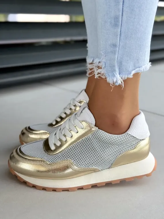 Sneakersy damskie ze skóry naturalnej