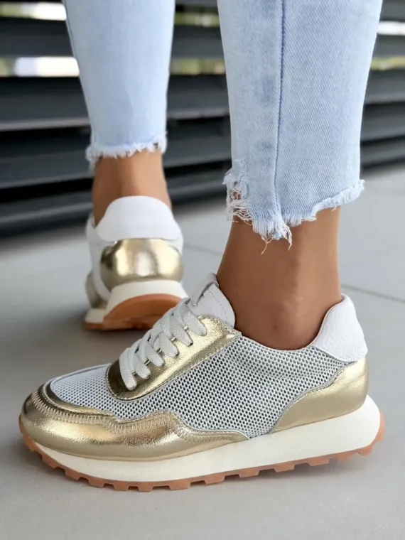 Sneakersy damskie ze skóry naturalnej