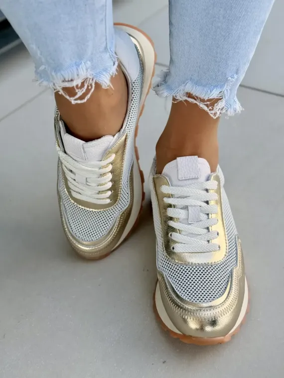 Sneakersy damskie ze skóry naturalnej