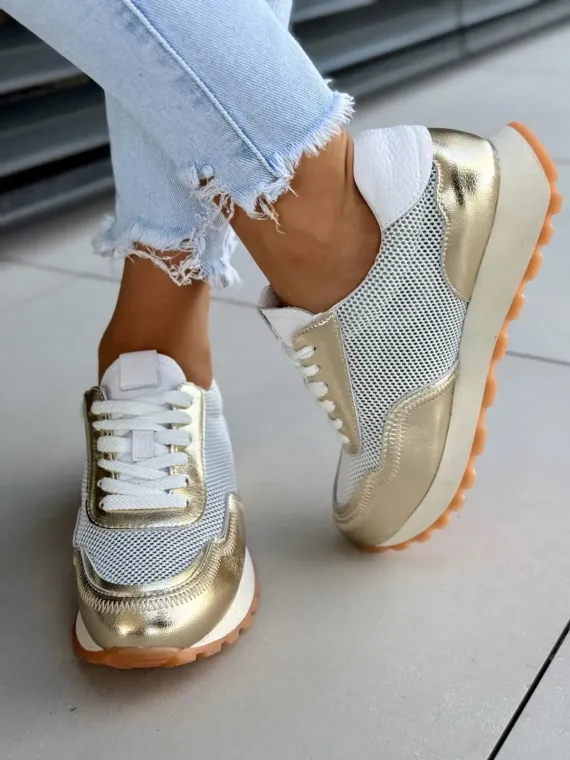 Sneakersy damskie ze skóry naturalnej