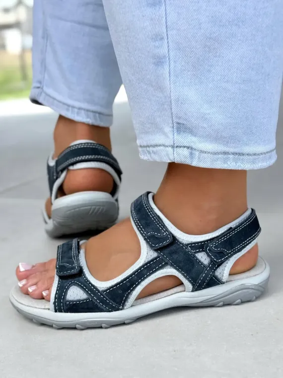 Sandałki damskie ze skóry naturalnej