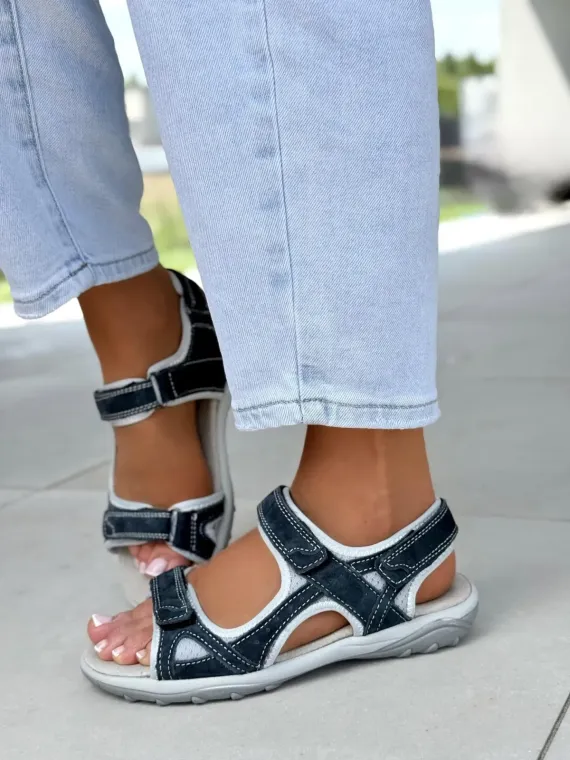 Sandałki damskie ze skóry naturalnej