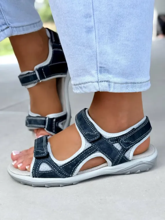 Sandałki damskie ze skóry naturalnej