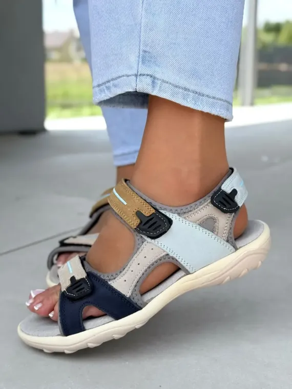 Sandałki damskie ze skóry naturalnej