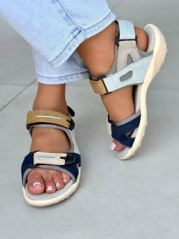 Sandałki damskie ze skóry naturalnej