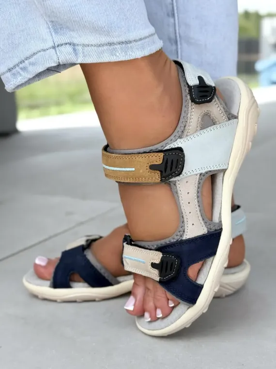 Sandałki damskie ze skóry naturalnej