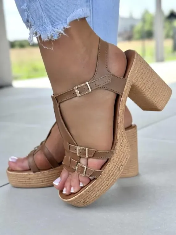 Sandałki damskie OLEKSY ze skóry naturalnej Polskiej produkcji