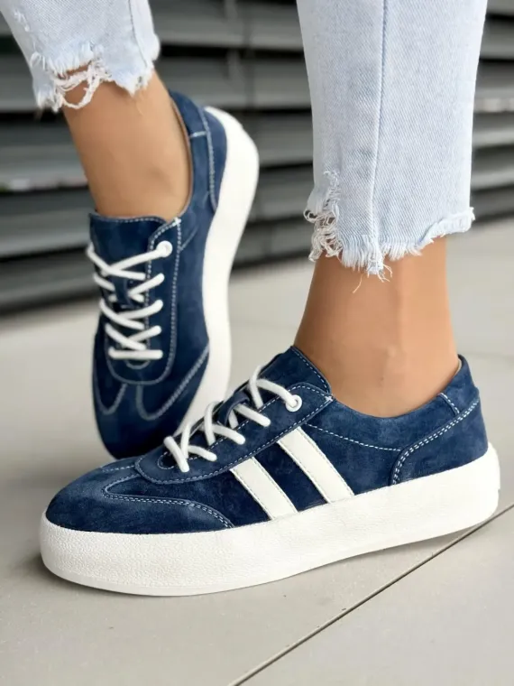 Sneakersy damskie ze skóry naturalnej