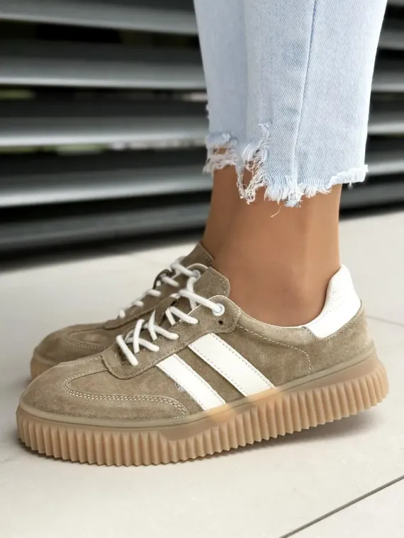 Sneakersy damskie ze skóry naturalnej