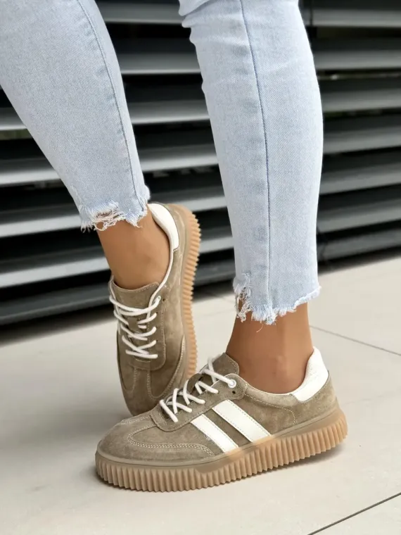 Sneakersy damskie ze skóry naturalnej