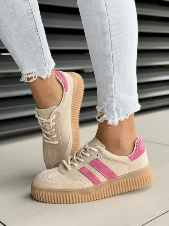 Sneakersy damskie ze skóry naturalnej