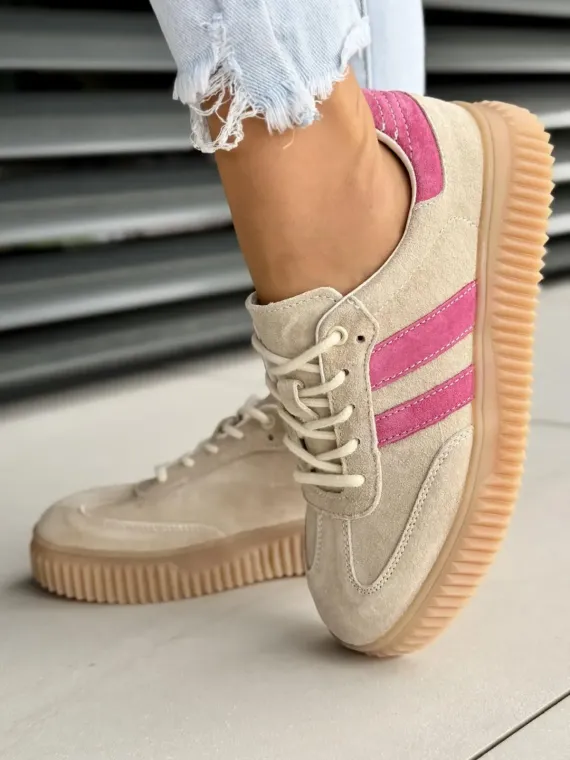 Sneakersy damskie ze skóry naturalnej