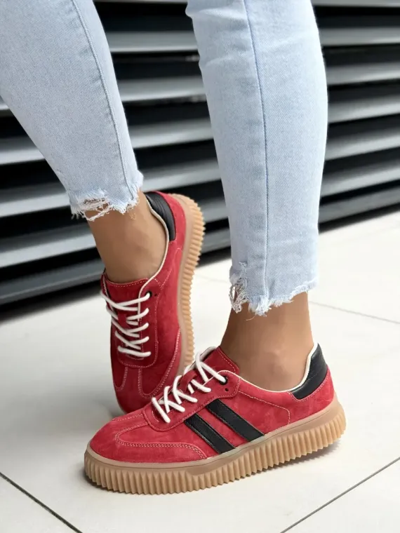 Sneakersy damskie ze skóry naturalnej