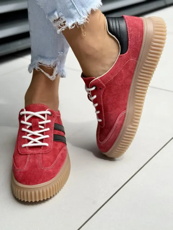 Sneakersy damskie ze skóry naturalnej