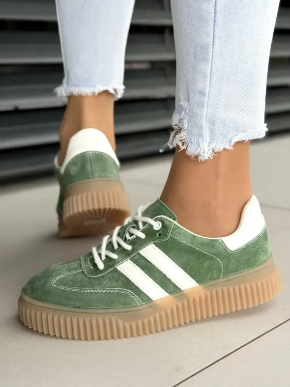 Sneakersy damskie ze skóry naturalnej