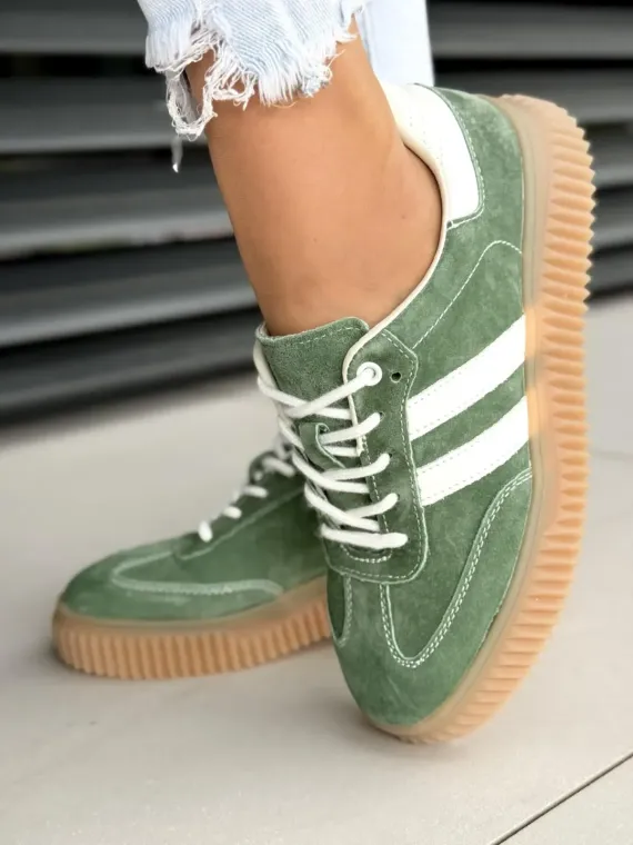 Sneakersy damskie ze skóry naturalnej