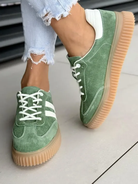 Sneakersy damskie ze skóry naturalnej