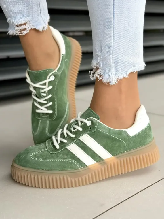 Sneakersy damskie ze skóry naturalnej