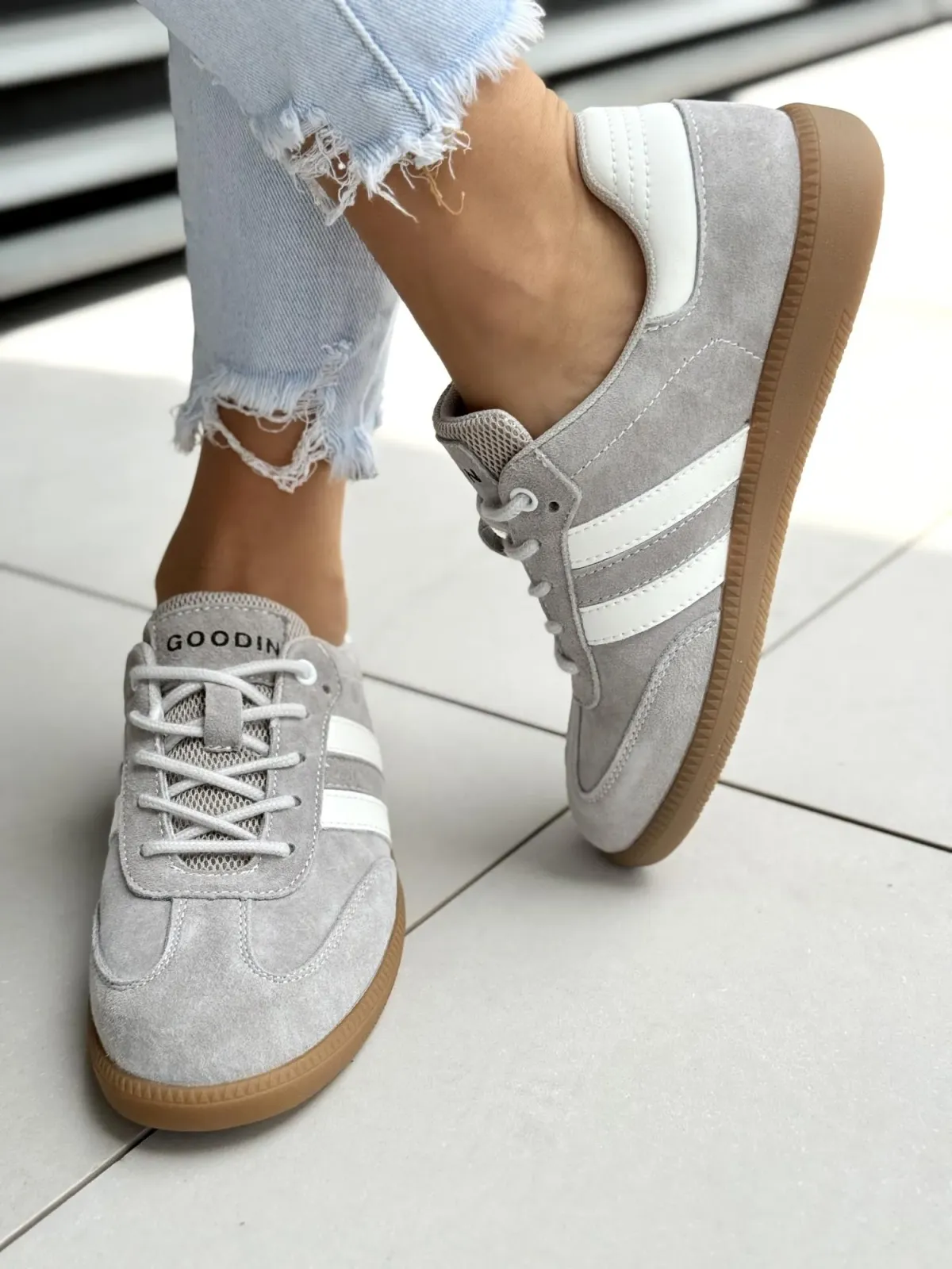 Sneakersy damskie ze skóry naturalnej