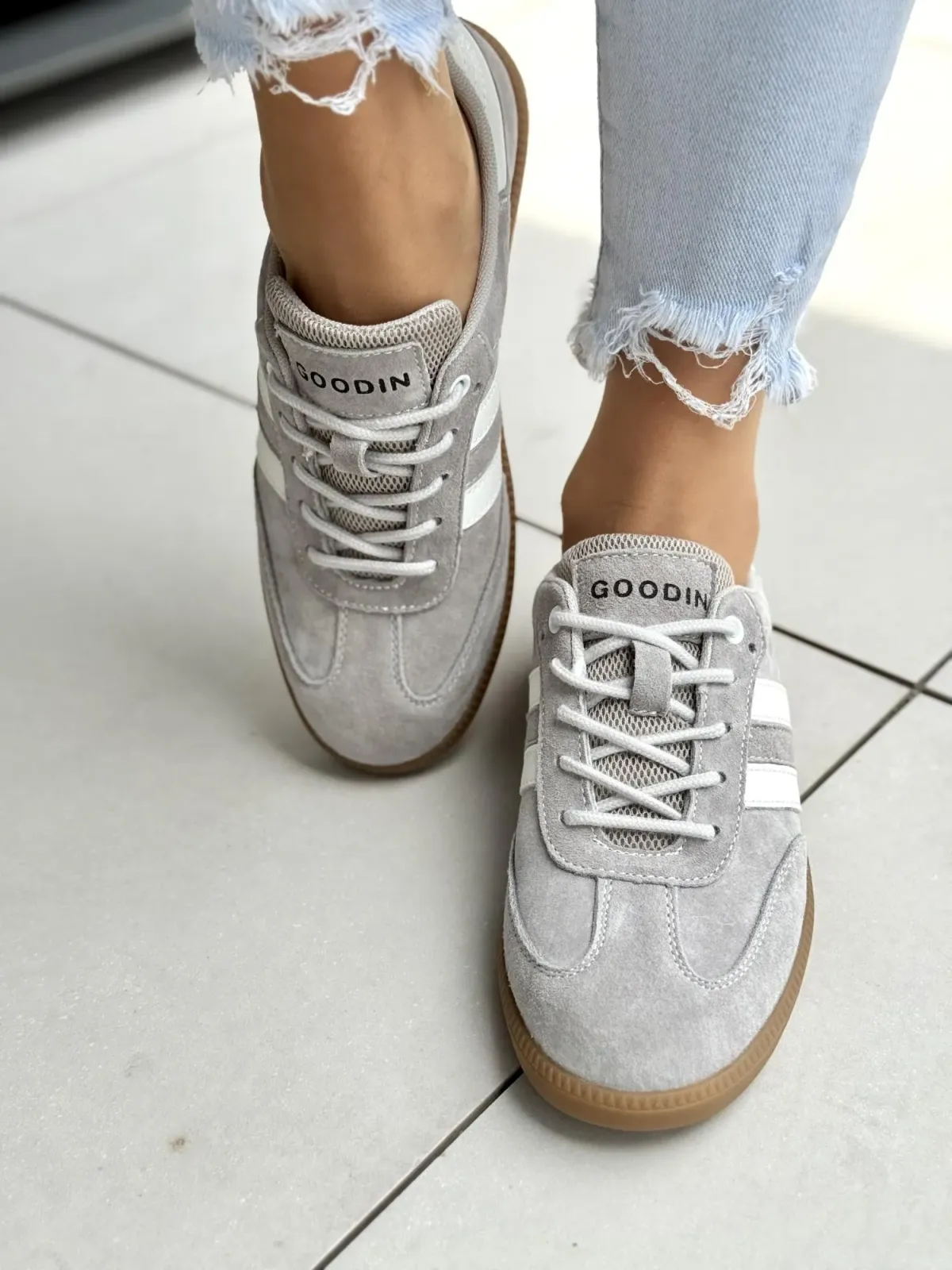 Sneakersy damskie ze skóry naturalnej