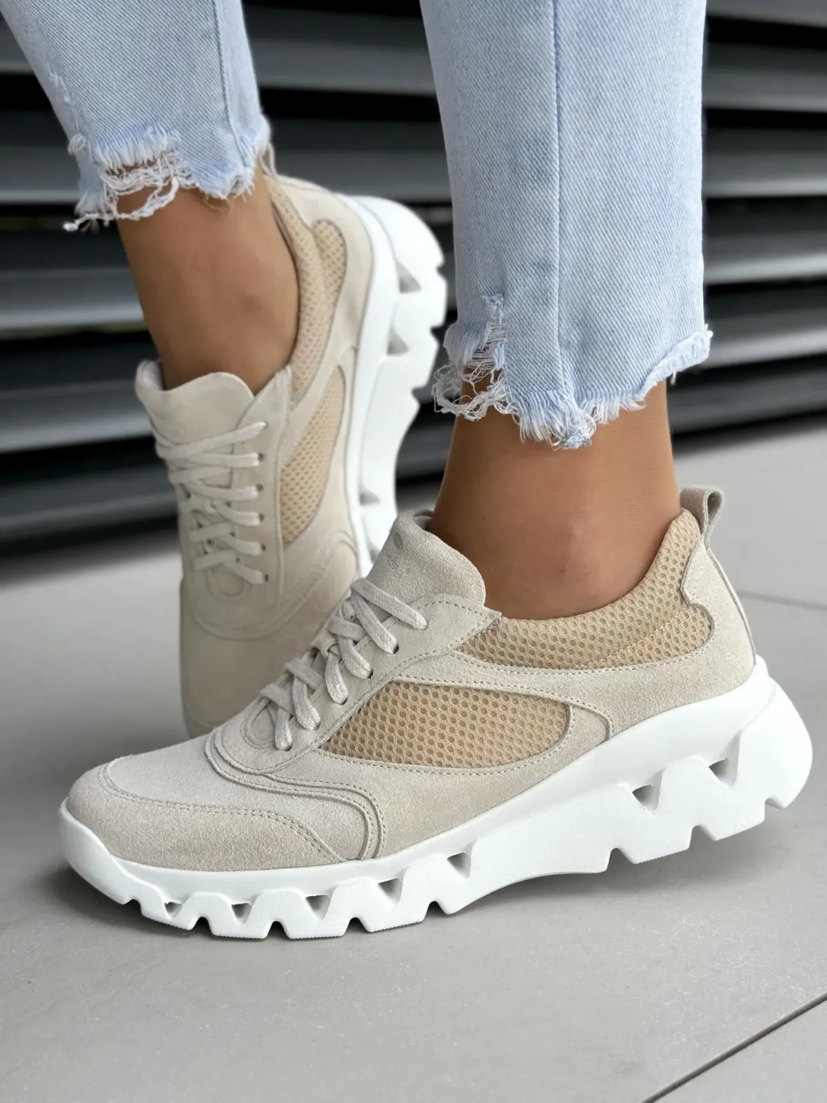 Sneakersy damskie OLEKSY ze skóry naturalnej Polskiej produkcji