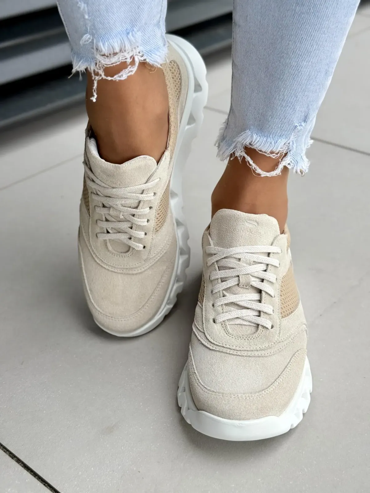 Sneakersy damskie OLEKSY ze skóry naturalnej Polskiej produkcji