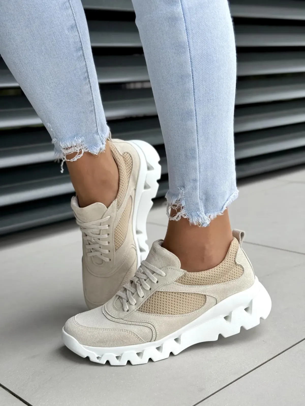 Sneakersy damskie OLEKSY ze skóry naturalnej Polskiej produkcji